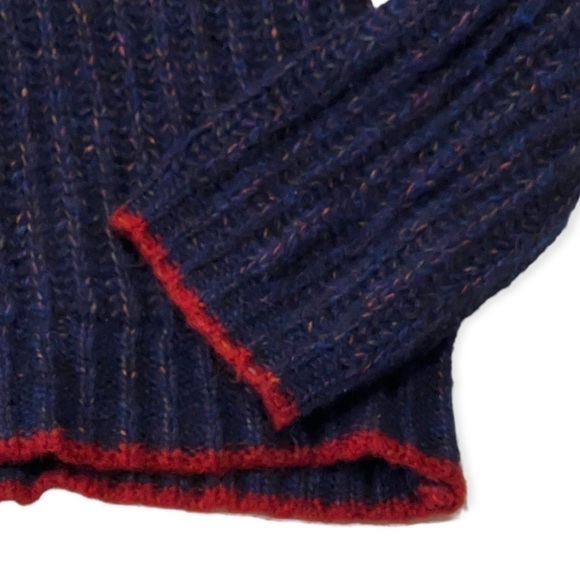 La Ligne Sweater, V neck alpaca wool sweater, Navy, Size M - Picture 9 of 15